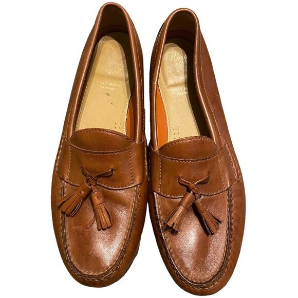 Cole Haan Caddie Bow Tan Chestnut Brown Loafer Men's Size 9.5 Corpcore Business - Picture 2 of 8